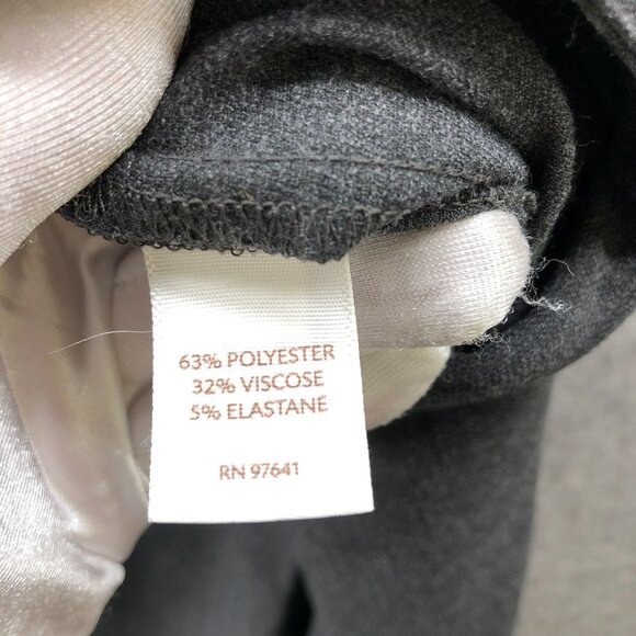 J. Jill Dress Pants Womens 8P Straight Leg Relaxed Mid Rise Dark Gray Flat Front - Picture 9 of 10